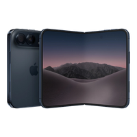 Apple iPhone Duo Night Sky — folded back and unfolded display