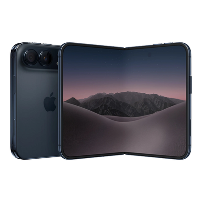 Apple iPhone Duo Night Sky — folded back and unfolded display