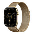 Apple Watch Series 12 GPS + Cellular, 42mm Radiant Gold Titanium Case with Radiant Gold Milanese Loop