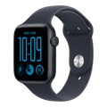 Apple Watch SE 3 GPS, 44mm Midnight Aluminum Case with Navy Blue Sport Band - M/L