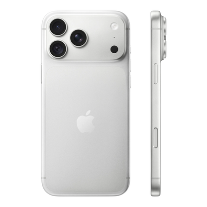 Apple iPhone 18 Pro Max Silver — back and side profile
