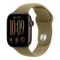 Apple Watch Series 12 GPS, 42mm Dark Bronze Aluminum Case with Olive Sport Band - M/L