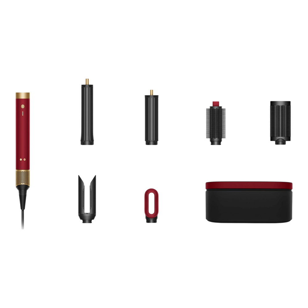 Dyson Airwrap Co-anda 2x multi-styler Straight+Wavy, Red velvet/Gold close-up