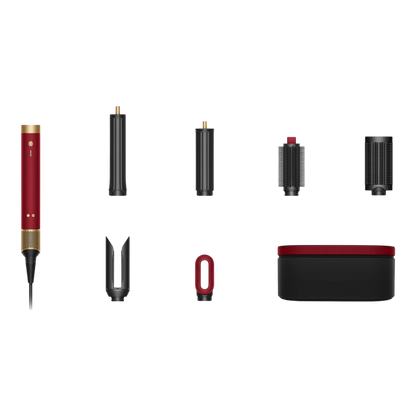 Dyson Airwrap Co-anda 2x multi-styler Straight+Wavy, Red velvet/Gold close-up