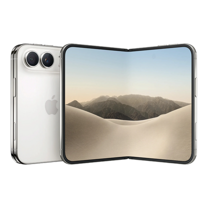 Apple iPhone Duo Star White — folded back and unfolded display