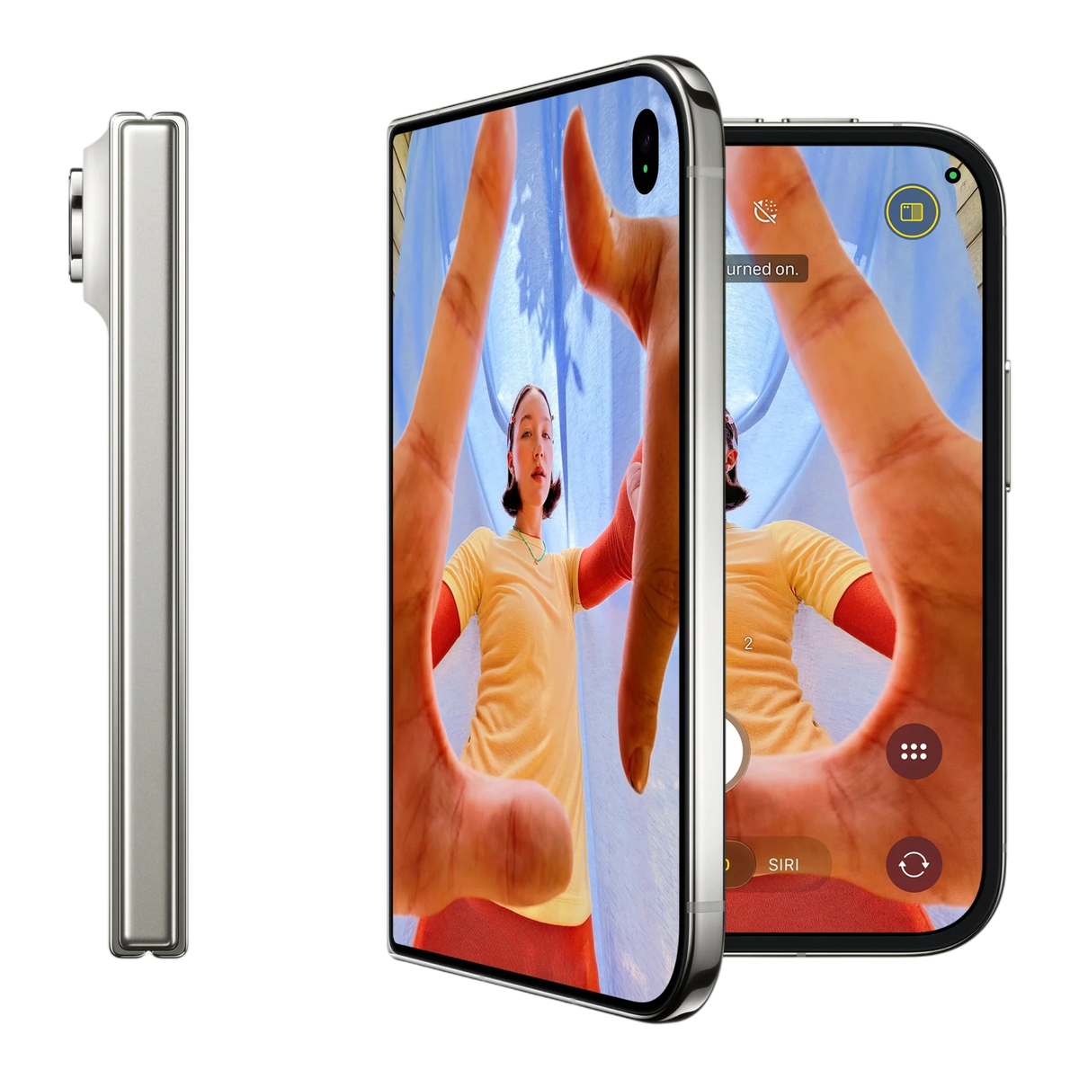 Apple iPhone Duo Star White — hinge and dual-screen preview