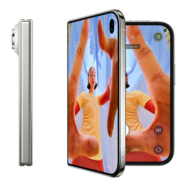 Apple iPhone Duo Star White — hinge and dual-screen preview