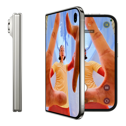Apple iPhone Duo Star White — hinge and dual-screen preview