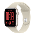 Apple Watch SE 3 GPS, 44mm Starlight Aluminum Case with Sand Sport Band - M/L