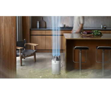 Dyson HushJet Purifier Compact, White/Silver close-up