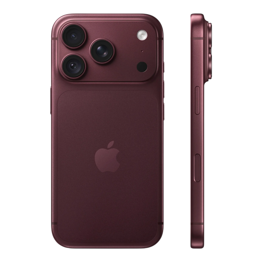 Apple iPhone 18 Pro Burgundy — back and side profile