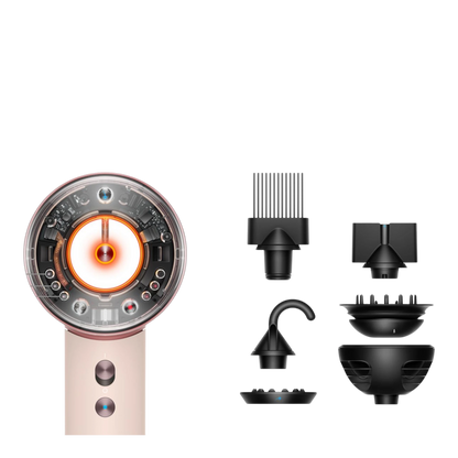 Dyson Supersonic Nural hair dryer Curly+Coily, Ceramic pink/Rose gold with attachments