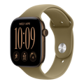 Apple Watch Series 12 GPS + Cellular, 46mm Dark Bronze Aluminum Case with Olive Sport Band - M/L