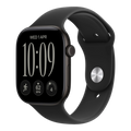 Apple Watch Series 12 GPS + Cellular, 46mm Black Aluminum Case with Black Sport Band - M/L