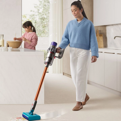 Dyson Cyclone V10 Submarine Cordless Vacuum, Nickel Copper close-up
