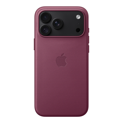 iPhone 18 Pro Max TechWoven Case with MagSafe – Mulberry, back view on iPhone 18 Pro Max in black