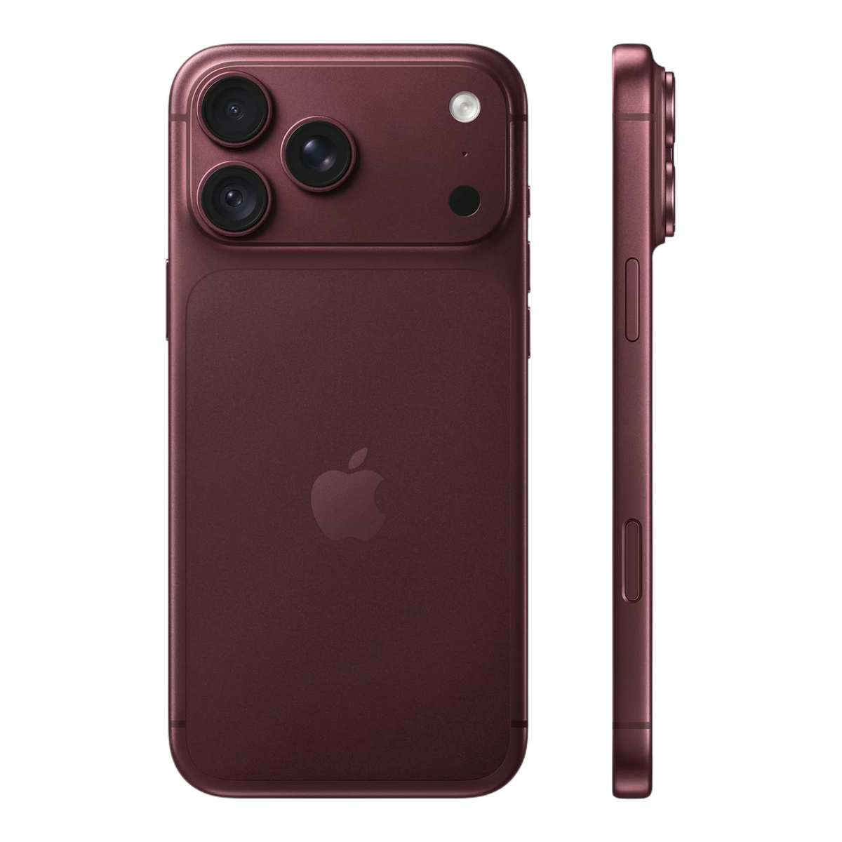 Apple iPhone 18 Pro Max Burgundy — back and side profile