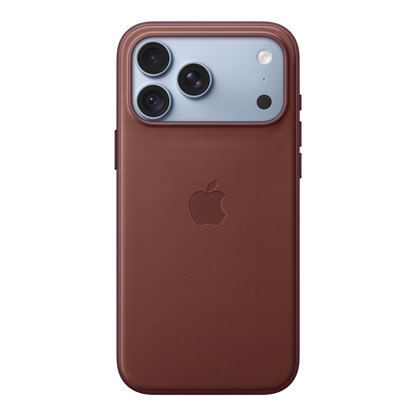 iPhone 18 Pro Max TechWoven Case with MagSafe – Burgundy, back view on iPhone 18 Pro Max in glacier