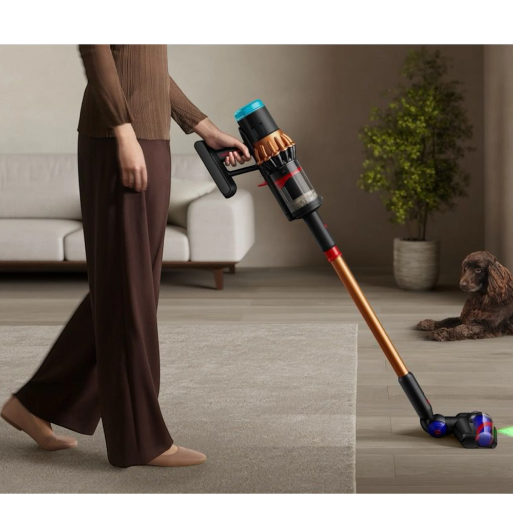 Dyson V16 Piston Animal Cordless Vacuum, Matte black/Copper in use