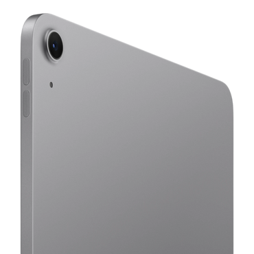 Back view of the Space Gray iPad Air Wi-Fi, showcasing the camera and sleek design.
