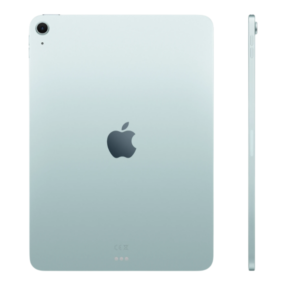 Apple iPad Air Wi-Fi in blue, showcasing the back and side view with the Apple logo visible.