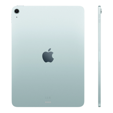 Apple iPad Air Wi-Fi in blue, showcasing the back and side view with the Apple logo visible.