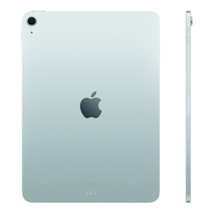 Apple iPad Air Wi-Fi in blue, showcasing the back and side view with the Apple logo visible.