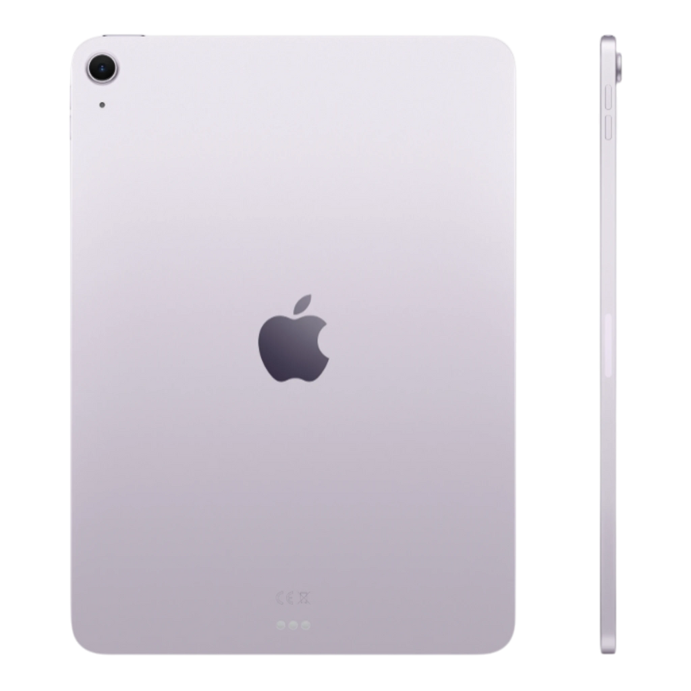 Apple iPad Air Wi-Fi in purple, showcasing the back and side view with the iconic Apple logo.