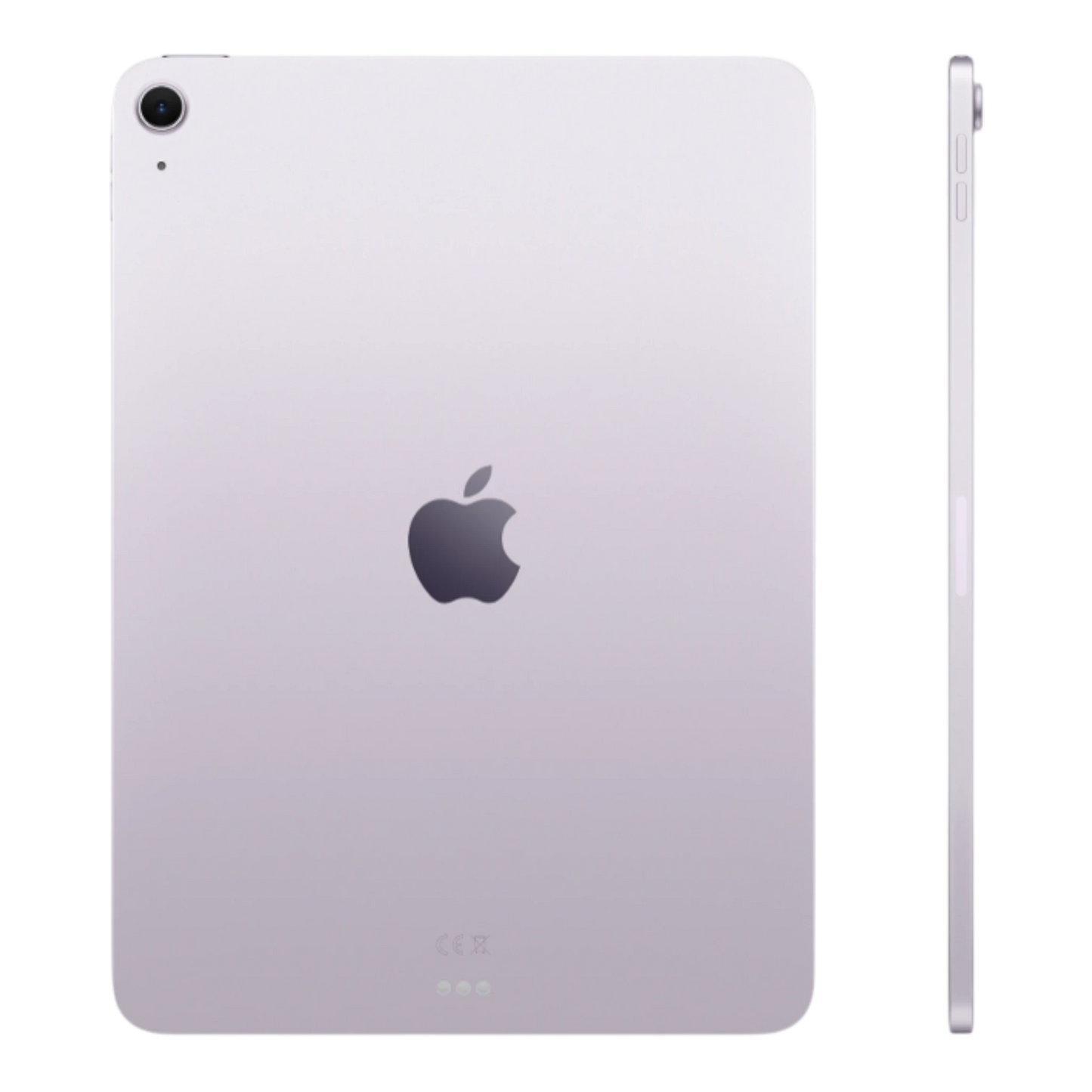 Apple iPad Air Wi-Fi in purple, showcasing the back and side view with the iconic Apple logo.
