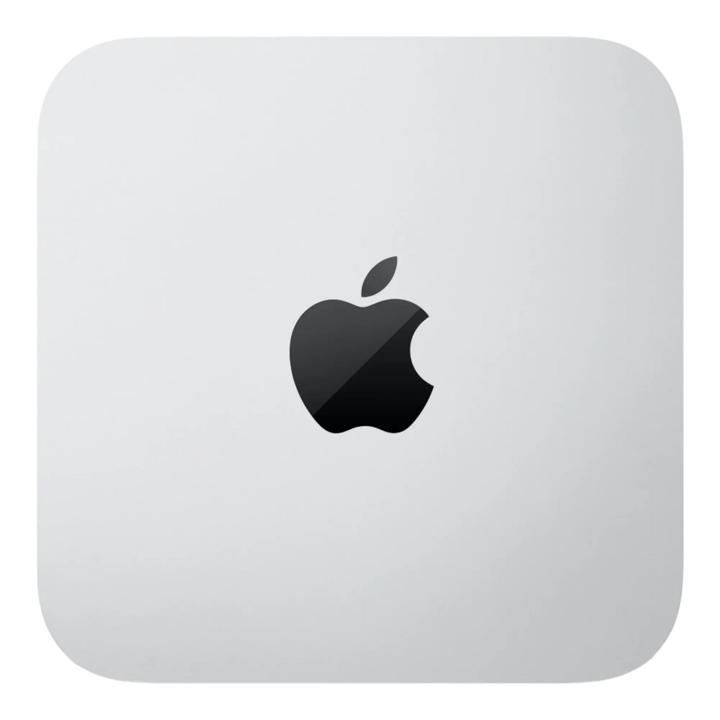 Apple Mac Mini M2 — top view with Apple logo on silver aluminum casing