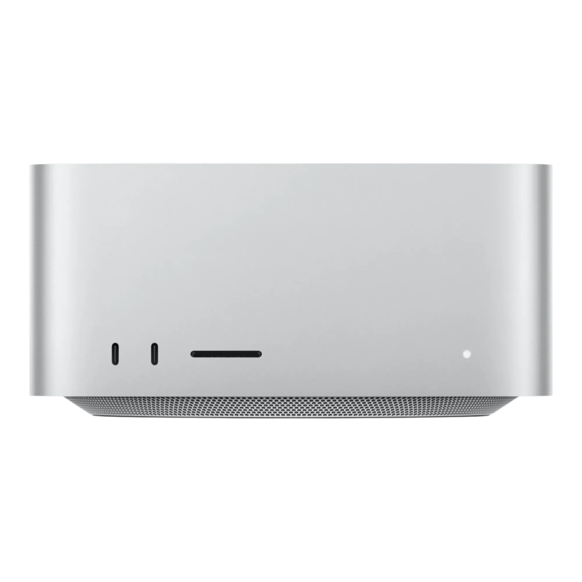 Apple Mac Studio - front view with USB-C ports and SD card slot