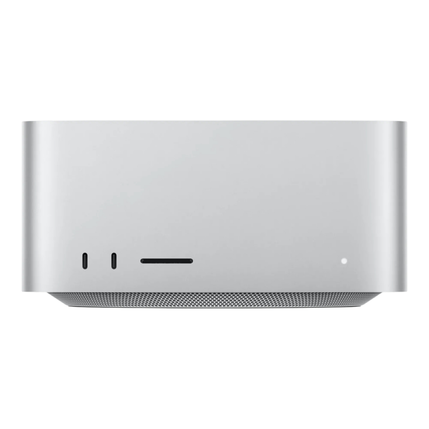 Apple Mac Studio - front view with USB-C ports and SD card slot