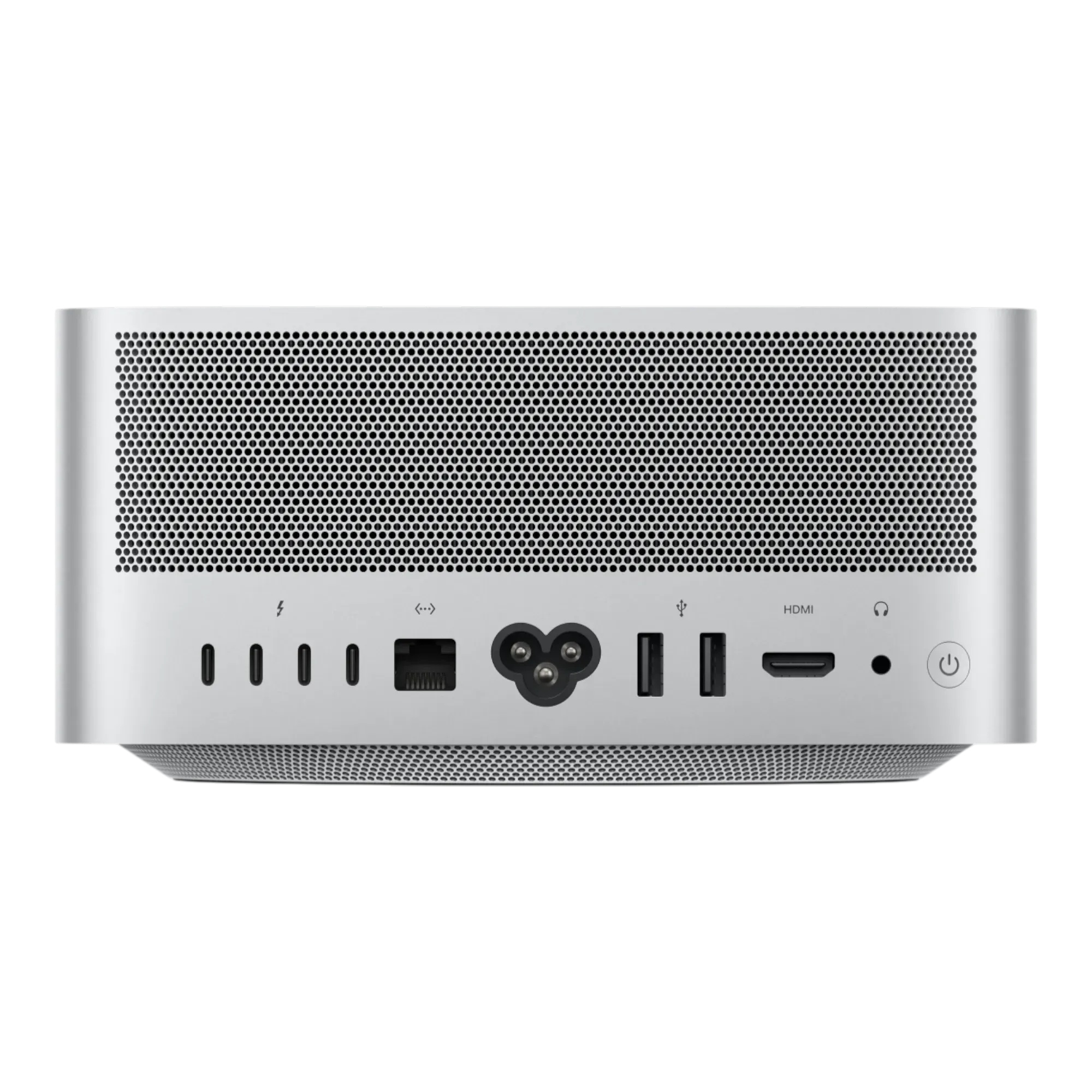 Apple Mac Studio - rear ports with Thunderbolt, HDMI, Ethernet and power
