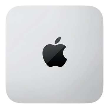 Apple Mac Studio - top view in silver aluminum finish