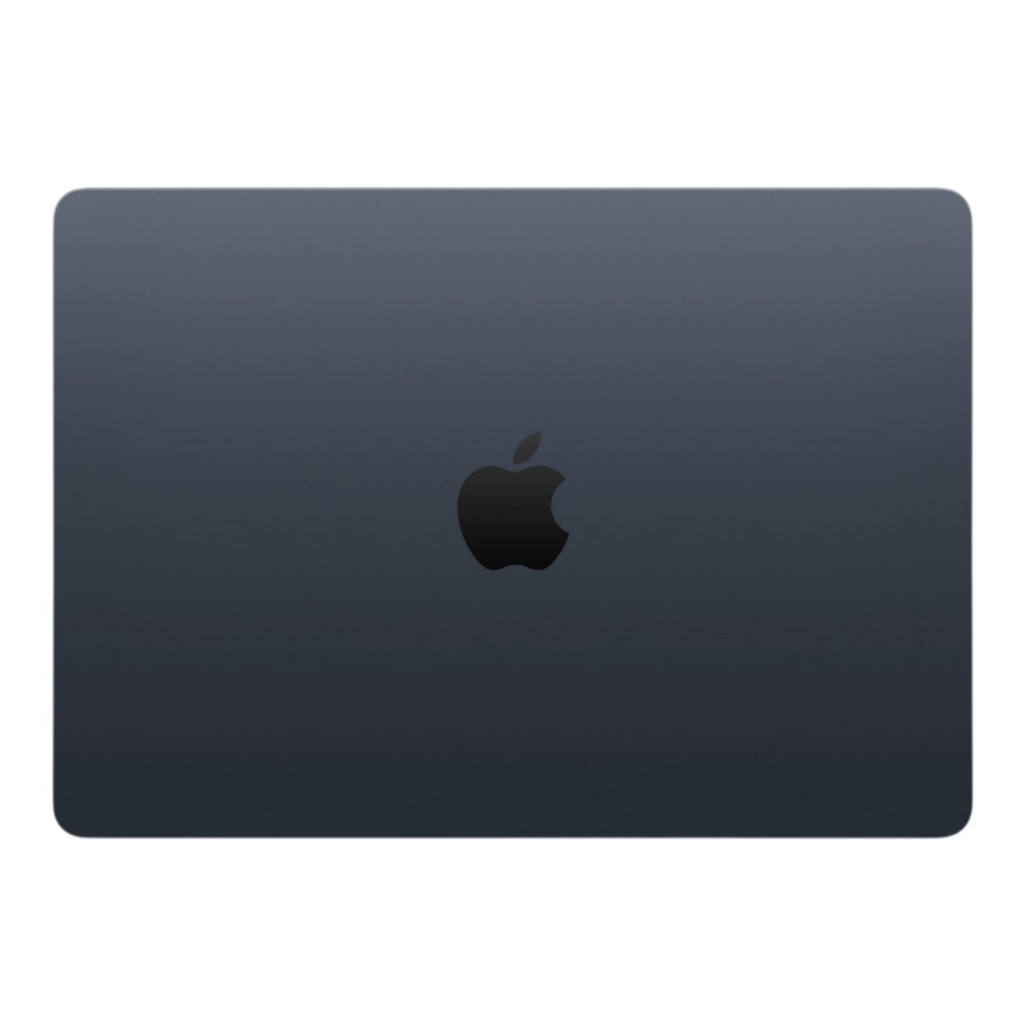 Apple MacBook Air M5 13-inch in Midnight color, showcasing the sleek top design and iconic Apple logo.