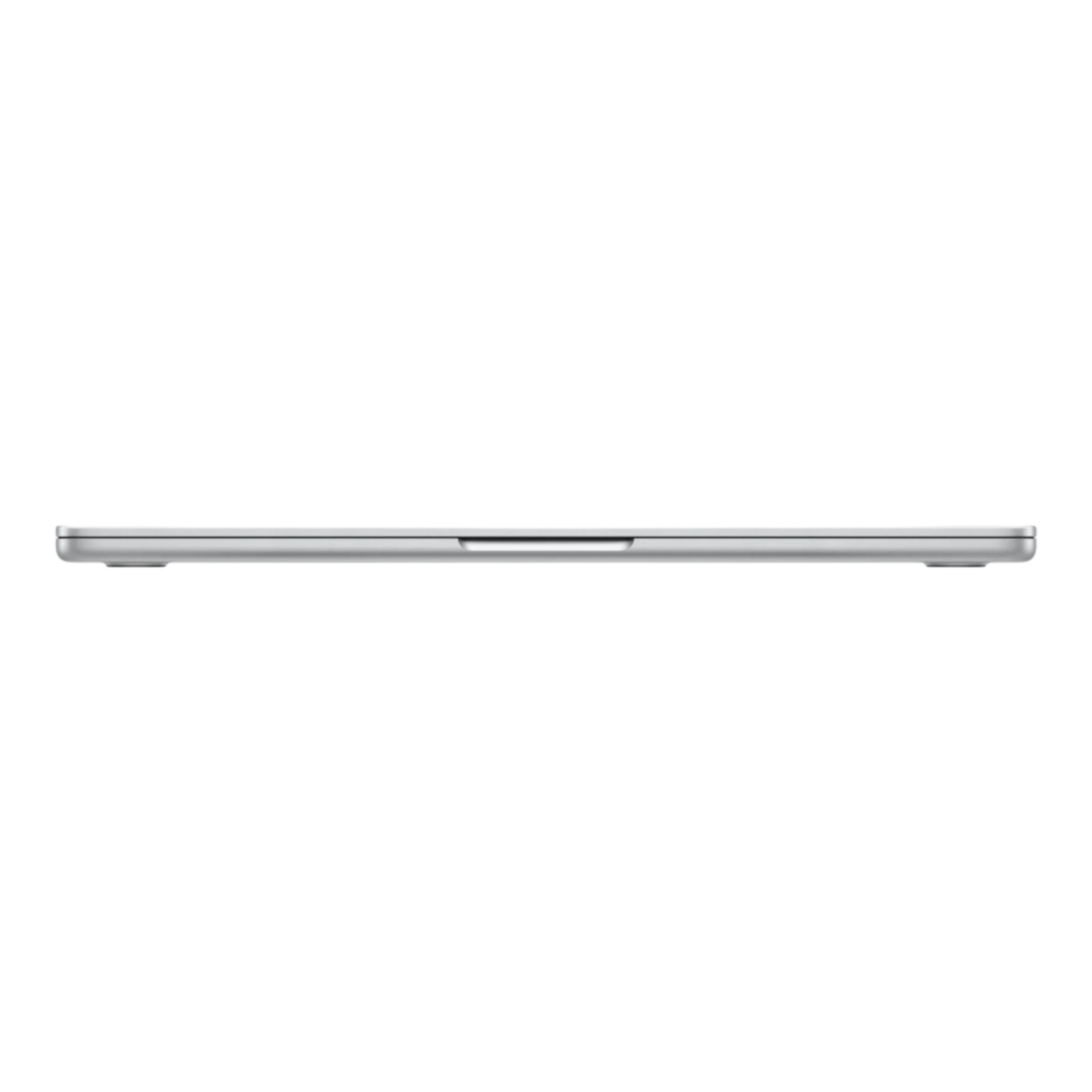 Sleek silver MacBook Air 13-inch displayed from the side, highlighting its slim profile.