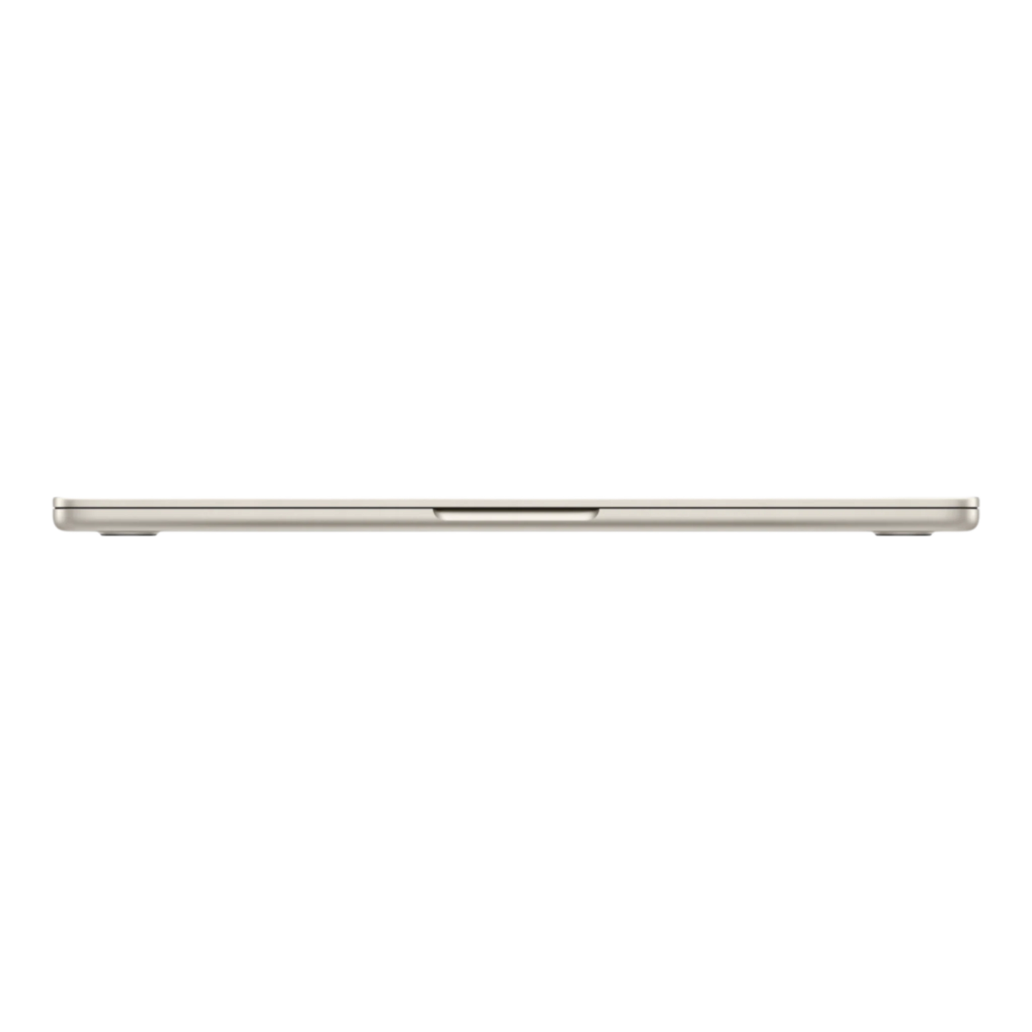 13-inch MacBook Air in Starlight color, viewed from the side showcasing its sleek design and thin profile.