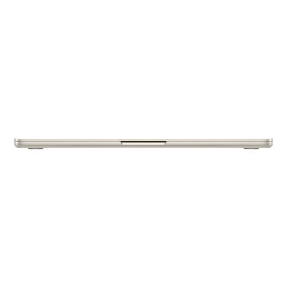 13-inch MacBook Air in Starlight color, viewed from the side showcasing its sleek design and thin profile.