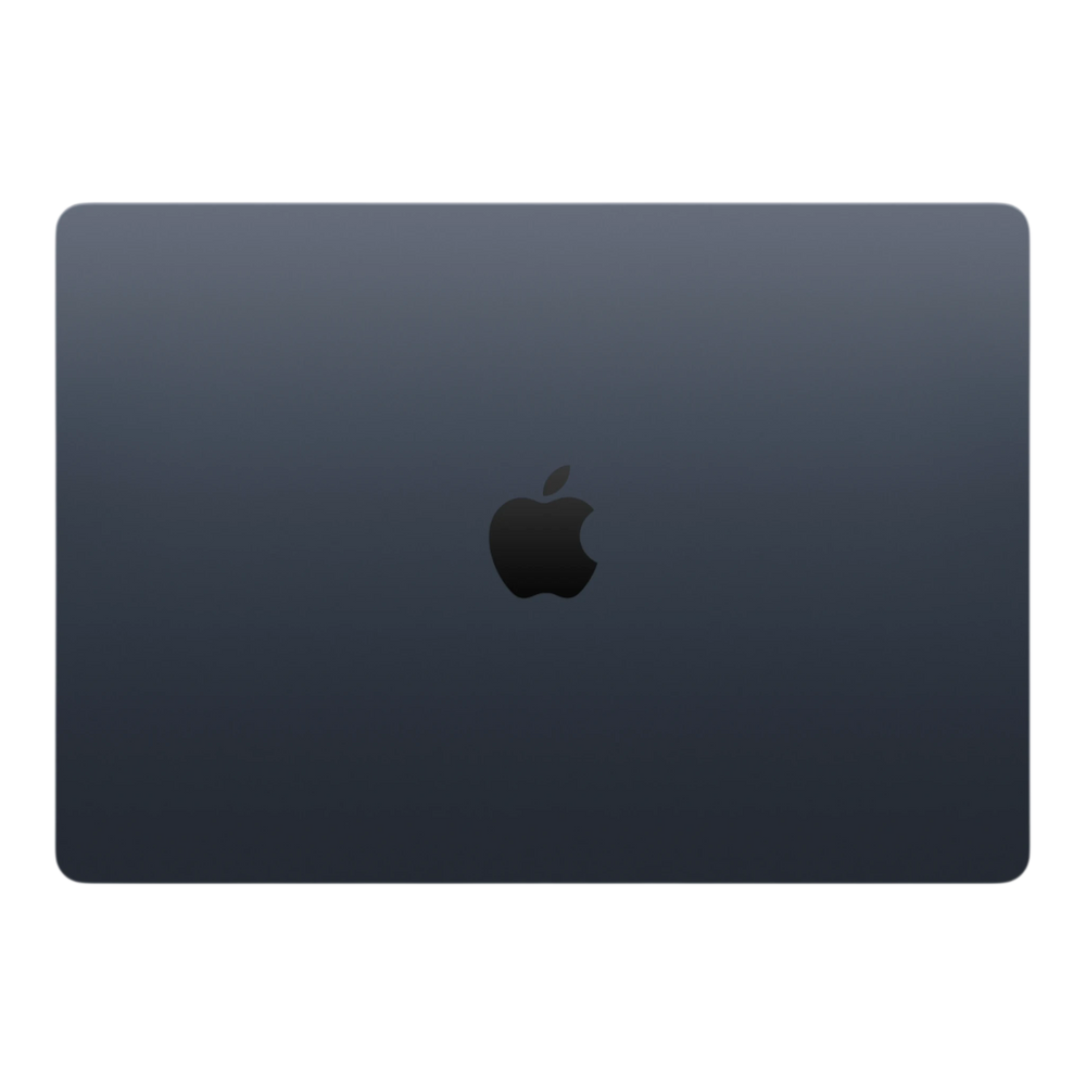 Apple MacBook Air M5 15-inch in Midnight color, showcasing the sleek design and iconic logo.