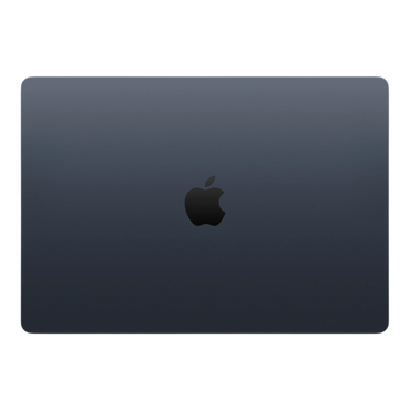 Apple MacBook Air M5 15-inch in Midnight color, showcasing the sleek design and iconic logo.