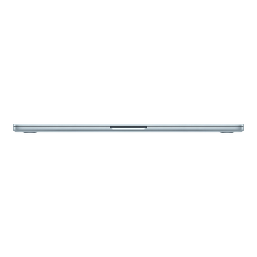 Sleek silver MacBook Air M5, 15-inch model, viewed from the side against a black background.