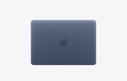 Apple MacBook Neo in Indigo, featuring a sleek design with the Apple logo on the cover.