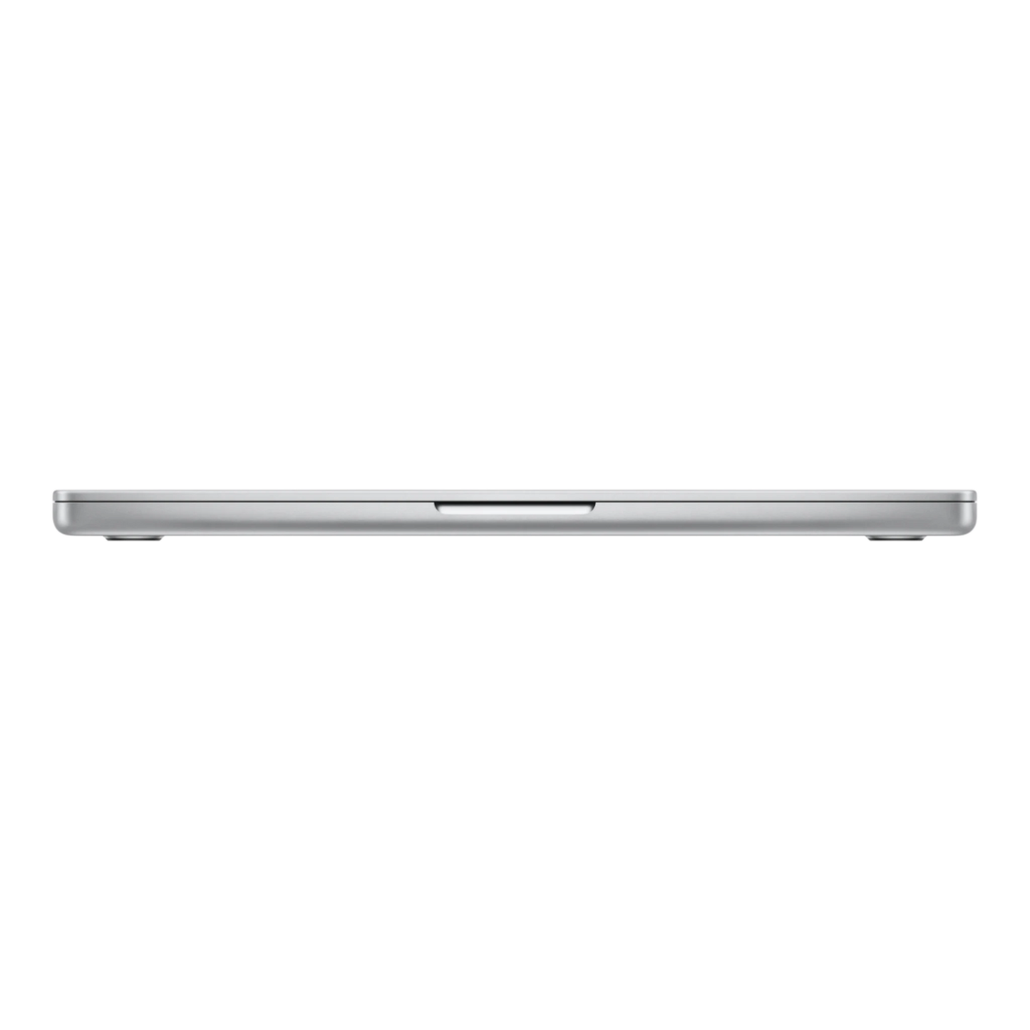 14-inch silver MacBook Pro with M5 Max processor, displayed in a side view showing its slim profile.