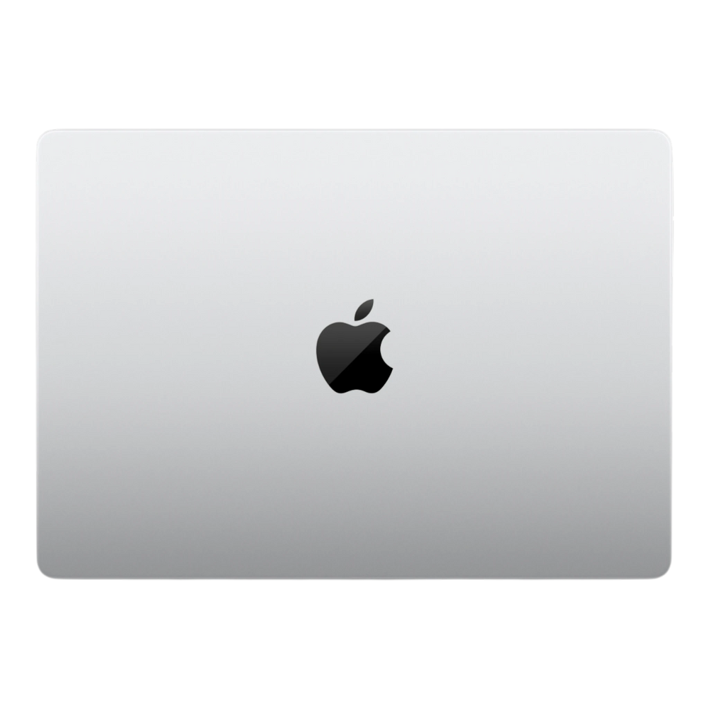 Apple MacBook Pro M5 Max 14-inch in silver, showcasing a sleek, minimalist design with the iconic Apple logo.