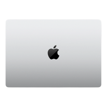 Apple MacBook Pro M5 Max 14-inch in silver, showcasing a sleek, minimalist design with the iconic Apple logo.