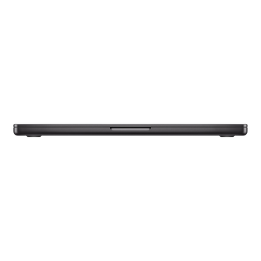 MacBook Pro M5 Max 14-inch in Space Black, showcasing a sleek, side profile design.