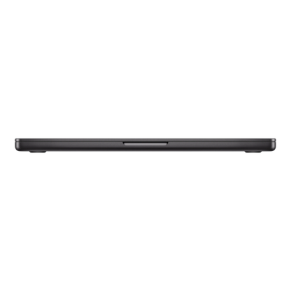 MacBook Pro M5 Max 14-inch in Space Black, showcasing a sleek, side profile design.