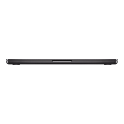 MacBook Pro 14-inch in Space Black, showcasing a sleek, side profile design.