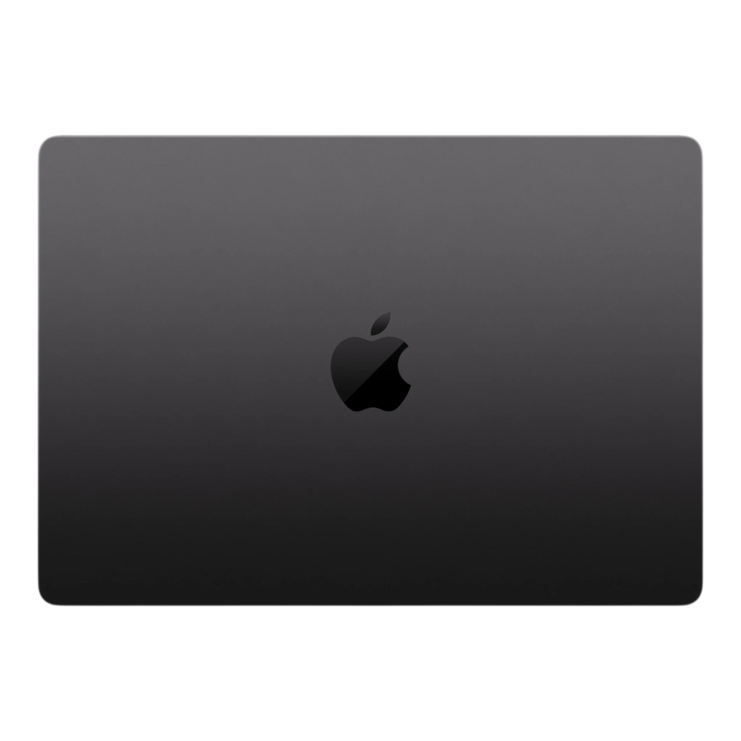 14-inch MacBook Pro with M5 Max chip in space black, featuring the Apple logo on the lid.