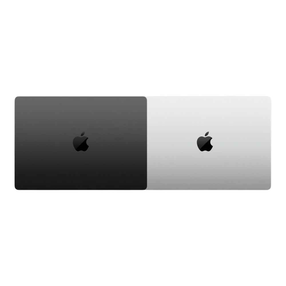Dual-color Apple MacBook Pro M5 Max 16-inch in space gray and silver.